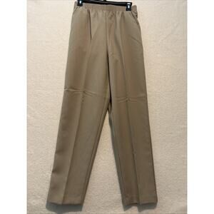 NWT DONNKENNY WOMENS PANTS SIZE 12 Khaki 2 Pockets Pull On Stretch Waist